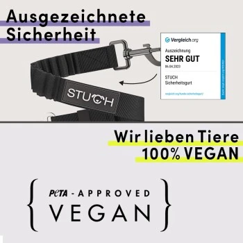 STUCH Universeller Bungee Autogurt Für Hunde & Katzen Schwarz – Bild 4