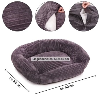 Wallace & Jones Hundebett Cordo Dunkelgrau S – Bild 8