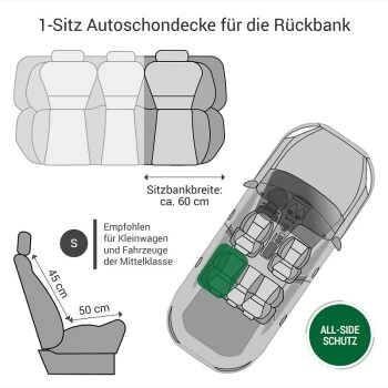Doctor Bark Autoschondecke Rückbank 1-Sitz Schwarz S – Bild 2