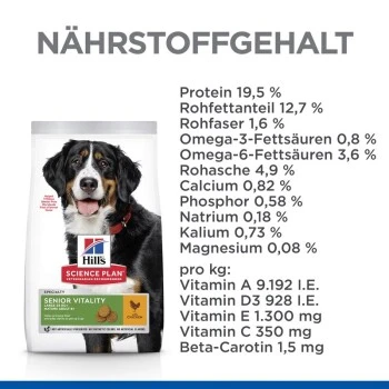 Hill's Science Plan Senior Vitality Large Breed Mature Adult 6+ Mit Huhn 14 Kg – Bild 4